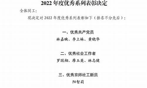 表彰先进集体及个人通报范文_表彰决定